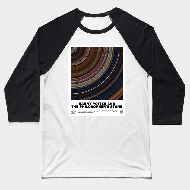 minimal_HP and The_Philosopher's_Stone Abstract Circular Art Movie Baseball T-Shirt by silver-light